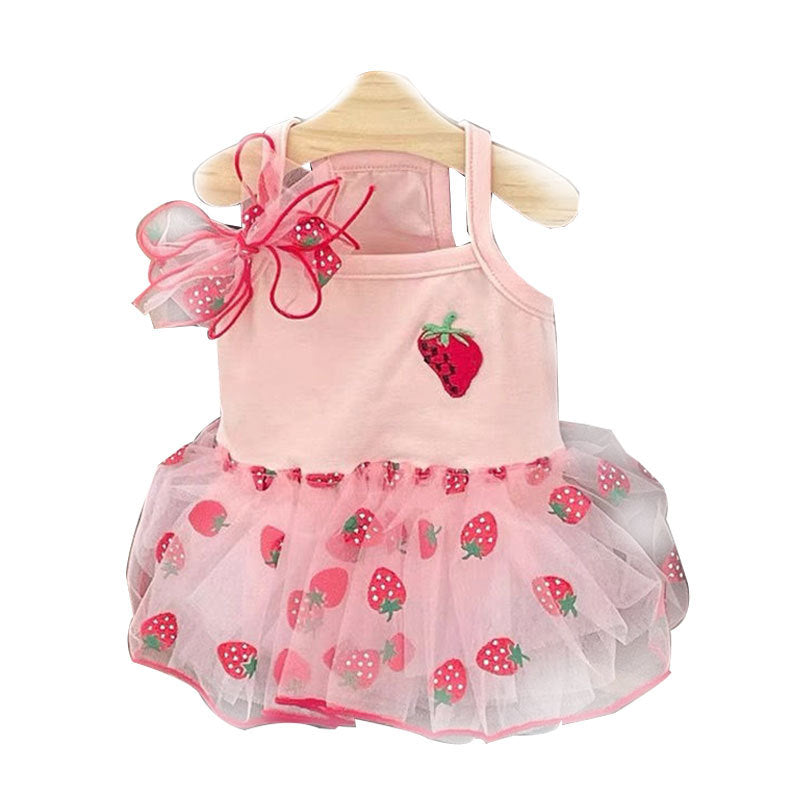 Pink Strawberry Pet Clothes