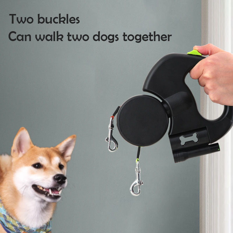 Double Head Dog Leash For Two Pets Family