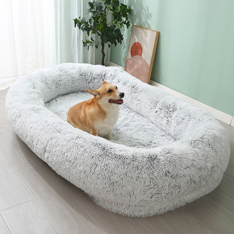 Large Bed For Both People And Pets