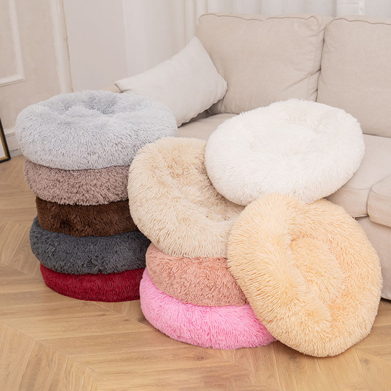 Plush Round Pet Bed