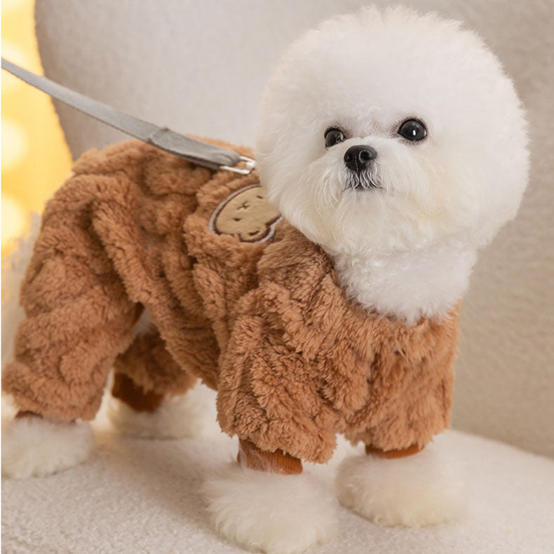 Warm Bear Plush Dog Clothes