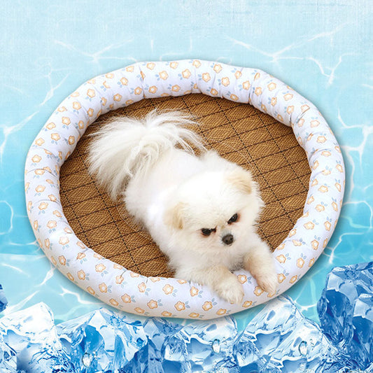 Summer Cooling Round Pet Bed