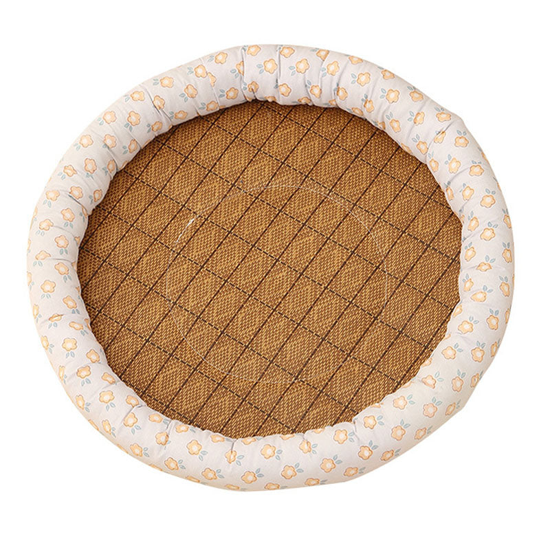 Summer Cooling Round Pet Bed