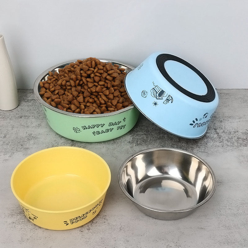 Two Piece In One Pet Food Water Bowl