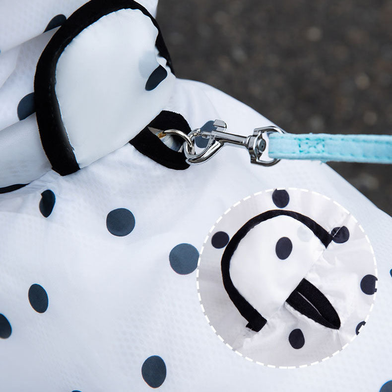 Spot Pattern Dog Raincoat