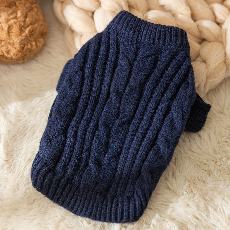 Navy Warm Puppy Sweater