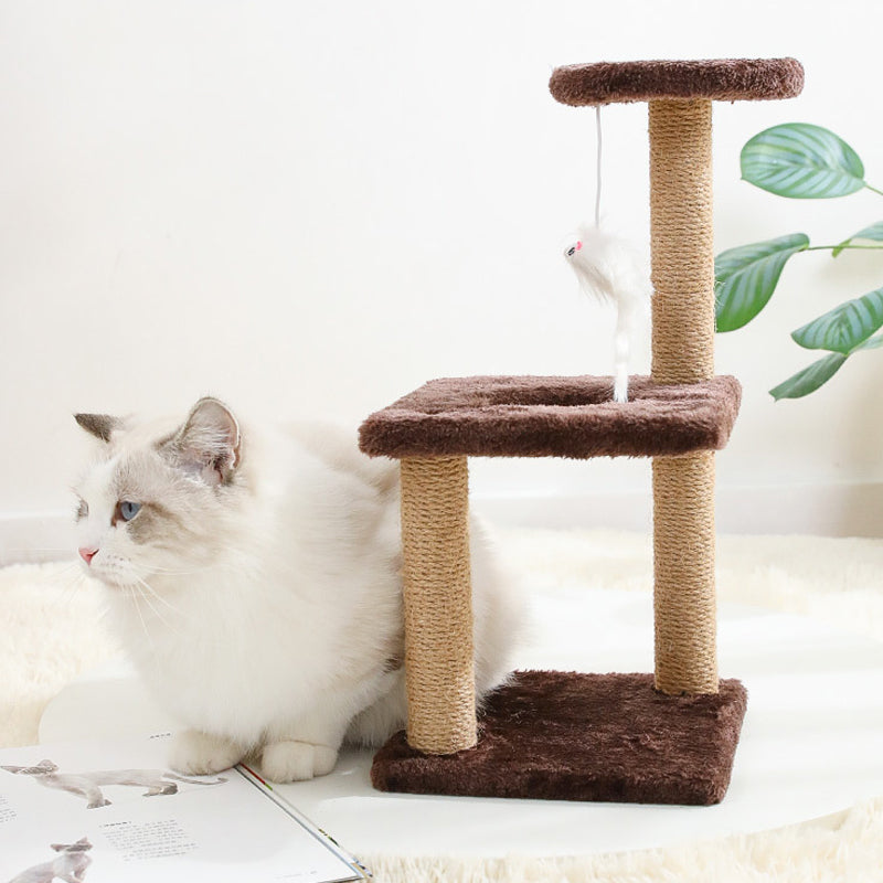 Three-layer One-piece Cat Climbing Tree With Mouse Toy