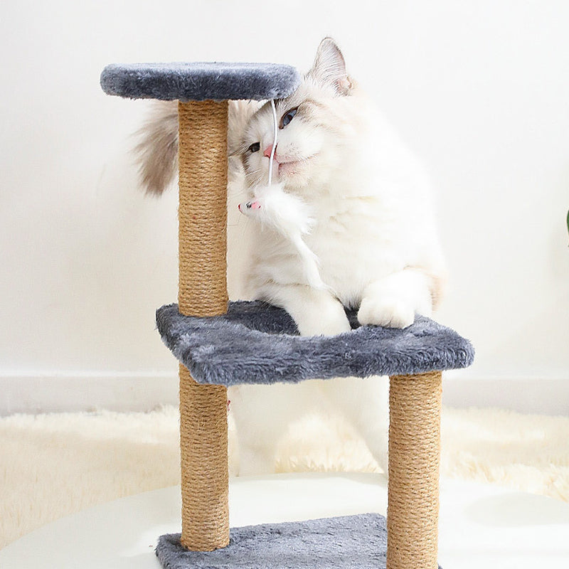 Three-layer One-piece Cat Climbing Tree With Mouse Toy