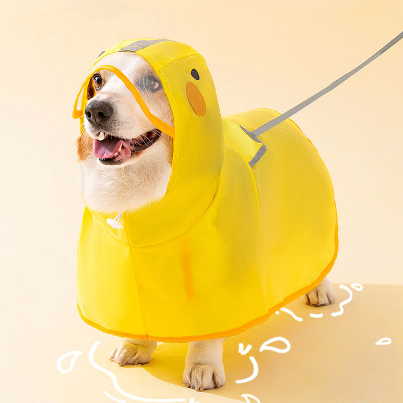 Duck Cute Dog Raincoat