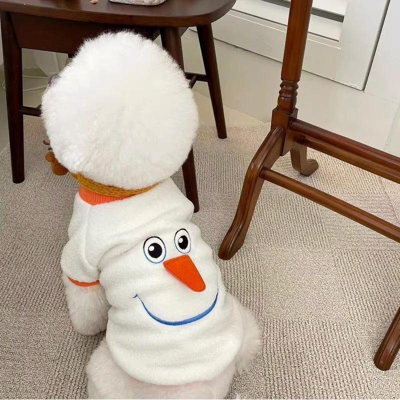 Winter Snowman Pet Clothes