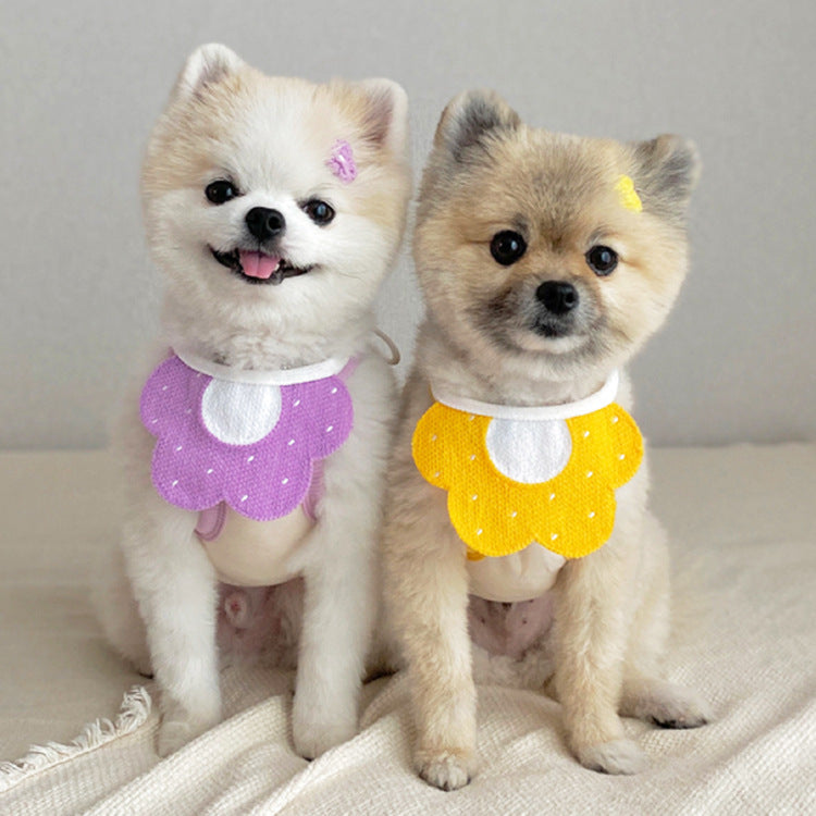 Flower Shape Pet Bandana