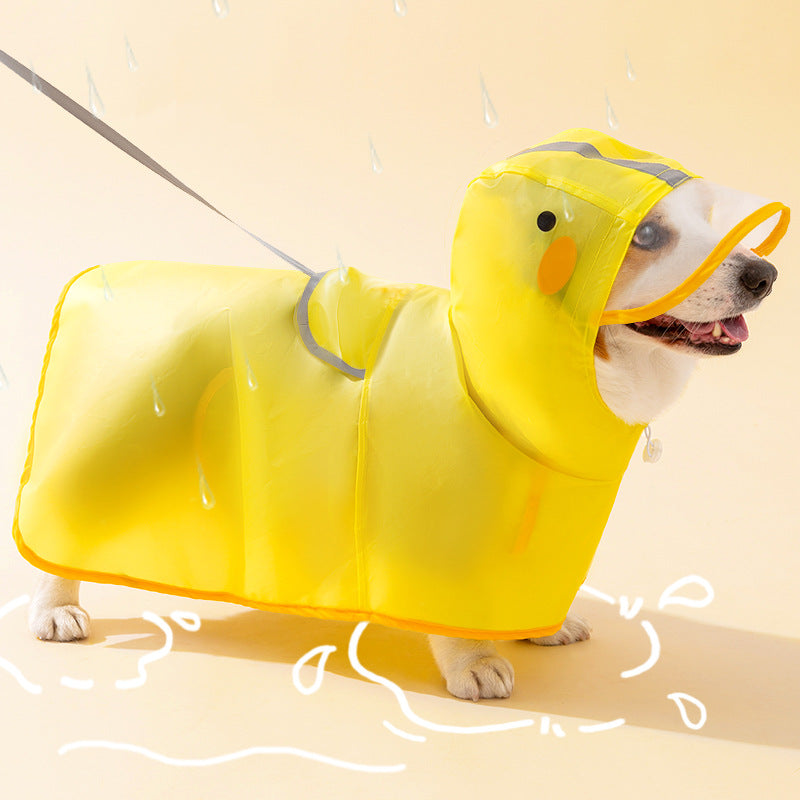 Duck Cute Dog Raincoat