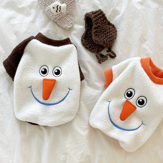 Winter Snowman Pet Clothes