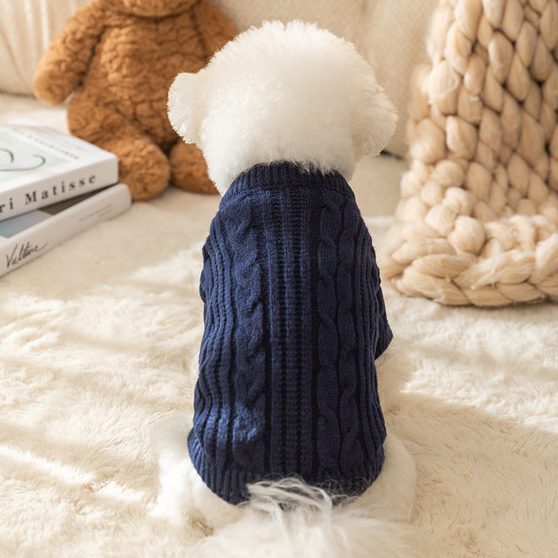 Navy Warm Puppy Sweater