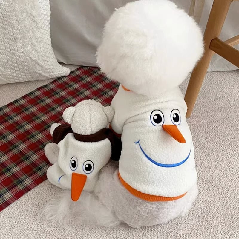 Winter Snowman Pet Clothes