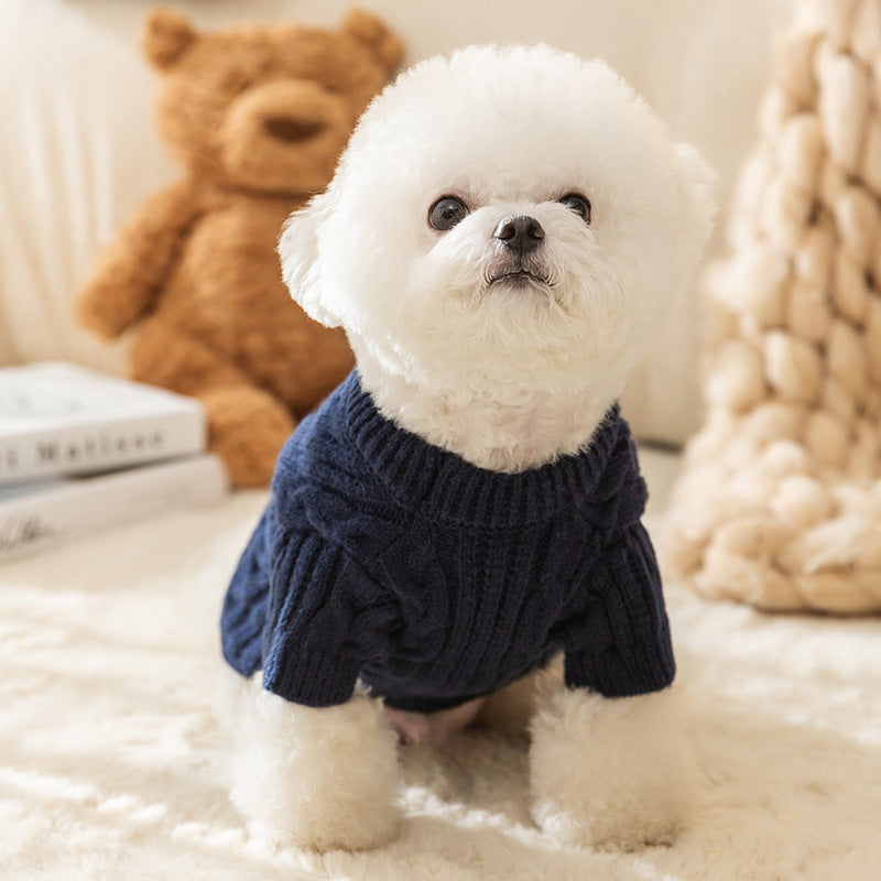 Navy Warm Puppy Sweater