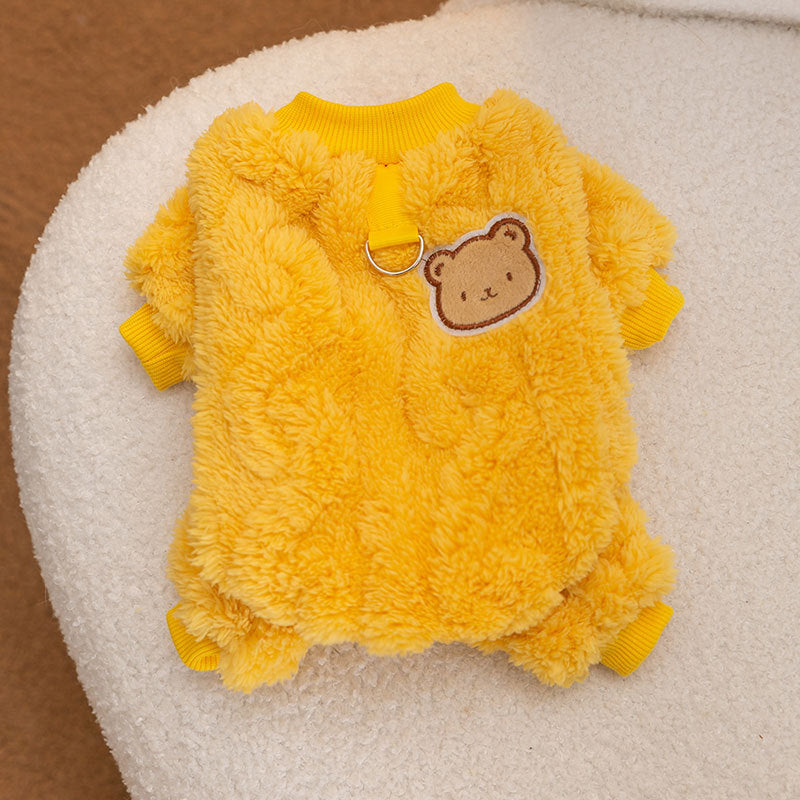 Warm Bear Plush Dog Clothes