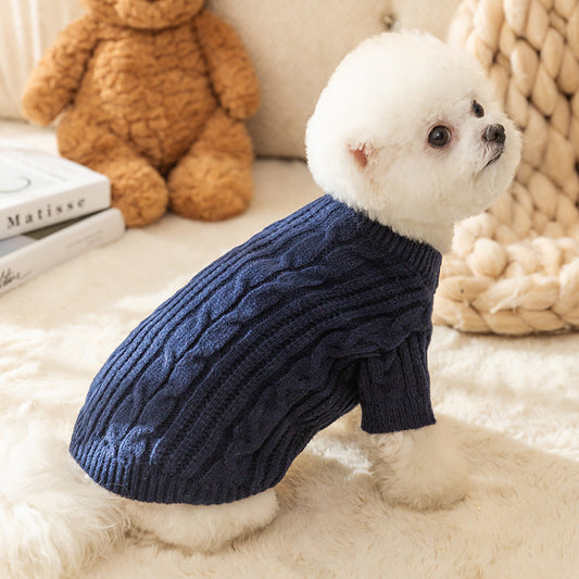 Navy Warm Puppy Sweater