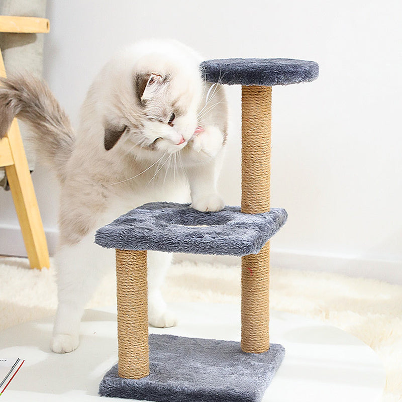 Three-layer One-piece Cat Climbing Tree With Mouse Toy