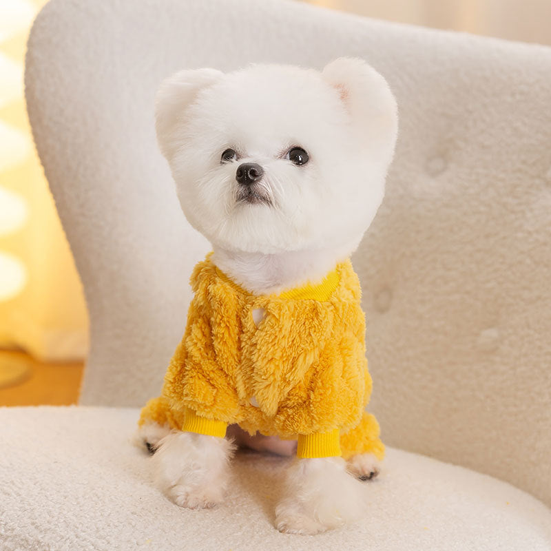 Warm Bear Plush Dog Clothes