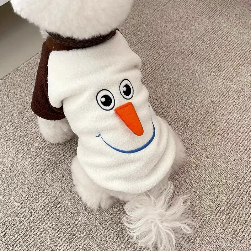 Winter Snowman Pet Clothes