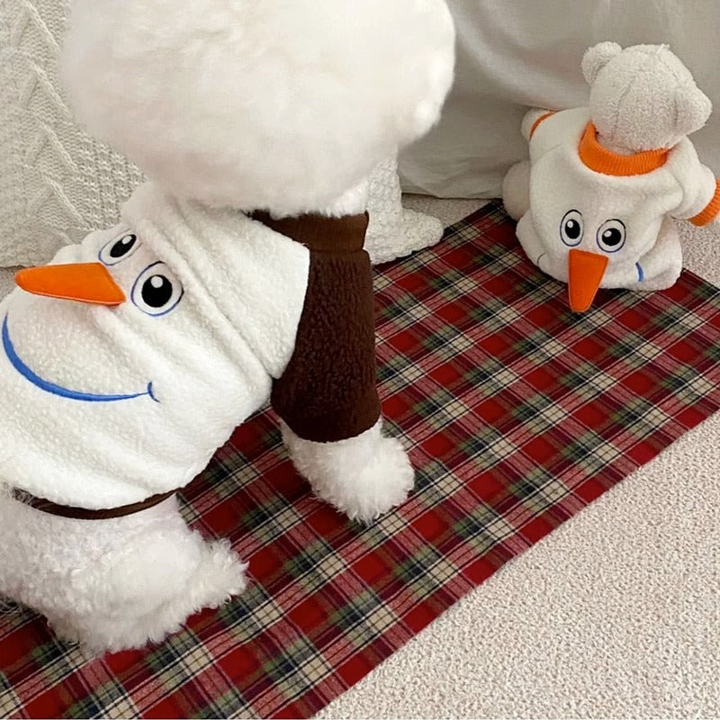 Winter Snowman Pet Clothes