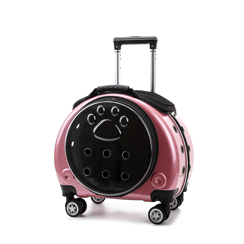 Portable Small Dog Outing Trolley Case