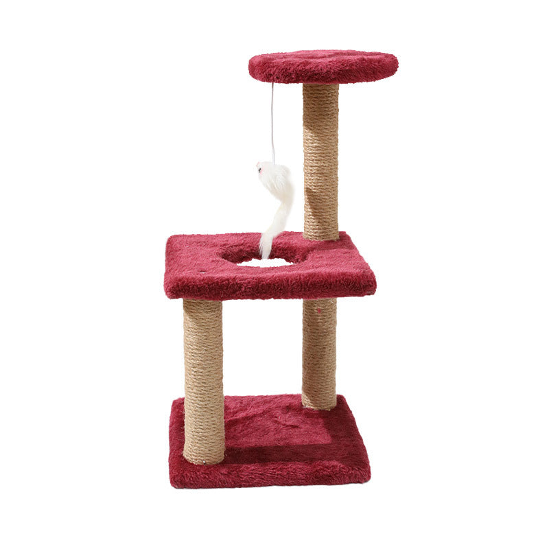 Three-layer One-piece Cat Climbing Tree With Mouse Toy