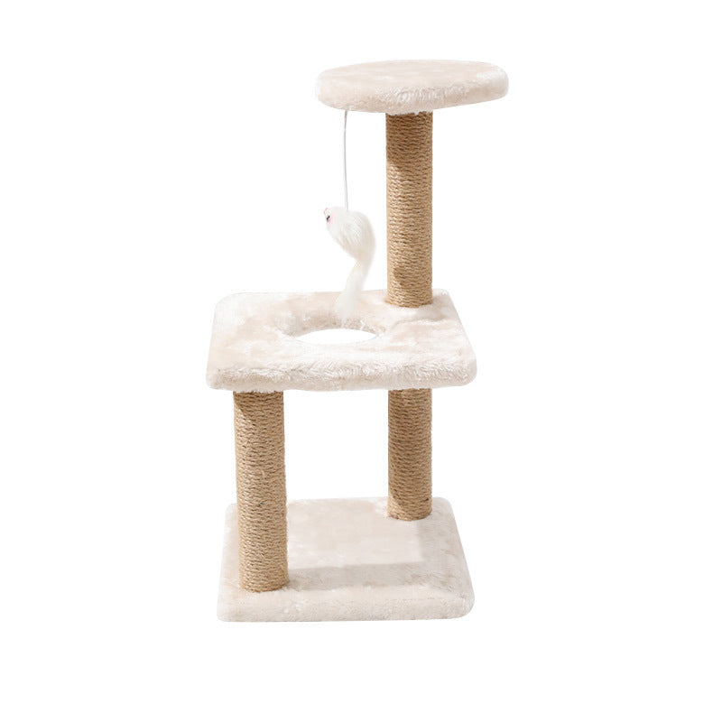 Three-layer One-piece Cat Climbing Tree With Mouse Toy