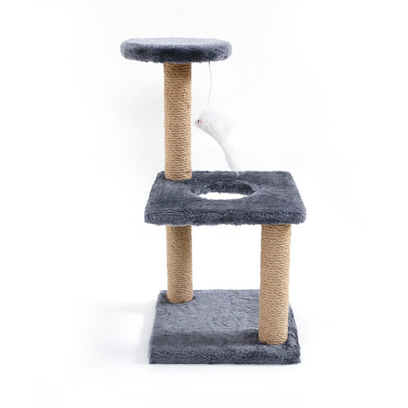 Three-layer One-piece Cat Climbing Tree With Mouse Toy