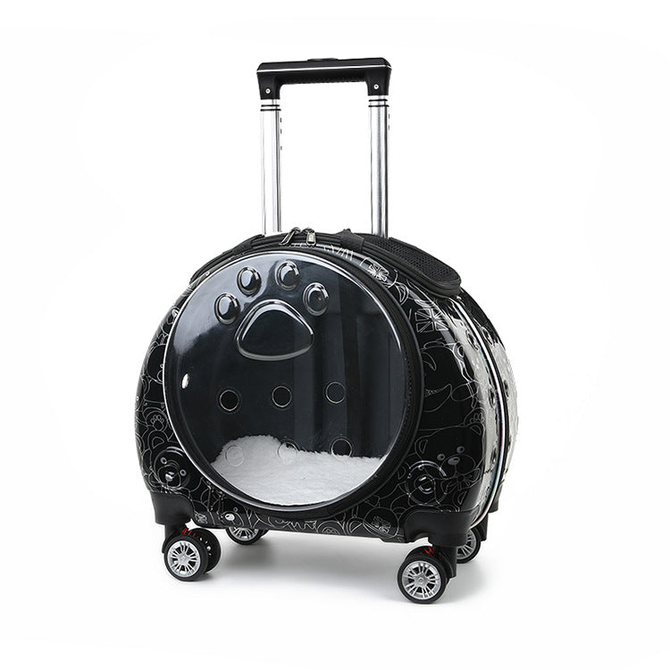 Portable Small Dog Outing Trolley Case