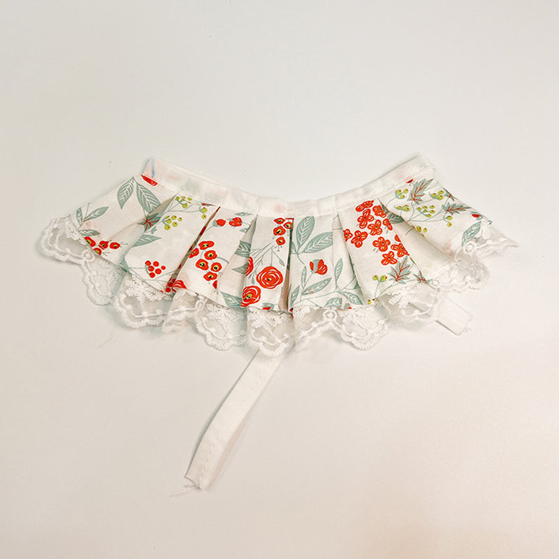 Flower Printed Lace Pet Bandana