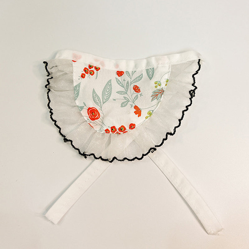 Flower Printed Lace Pet Bandana